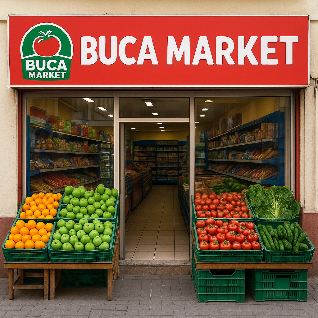 Buca Market mağaza cephesi